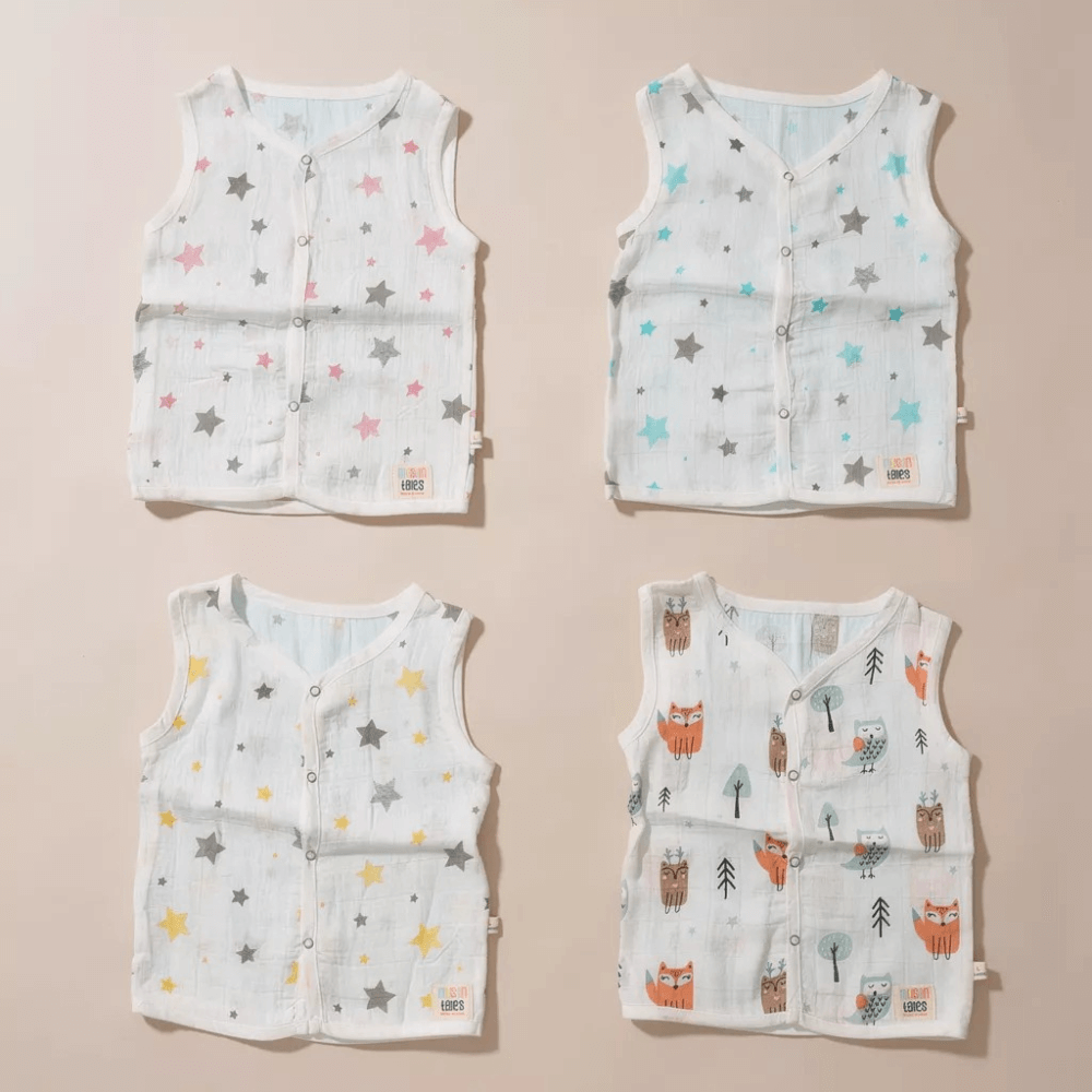 Feather Soft Sleeveless Jhabla – Snaps