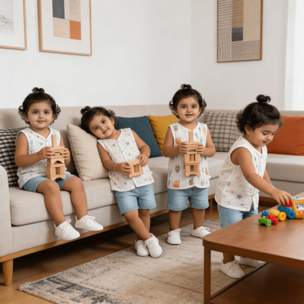 Feather Soft Sleeveless Jhabla – Snaps - Image 2